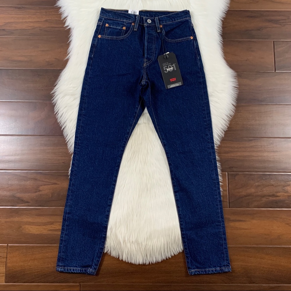 Levi's Size 25 Life's‎ Work Dark Wash 501 Skinny Denim Jeans